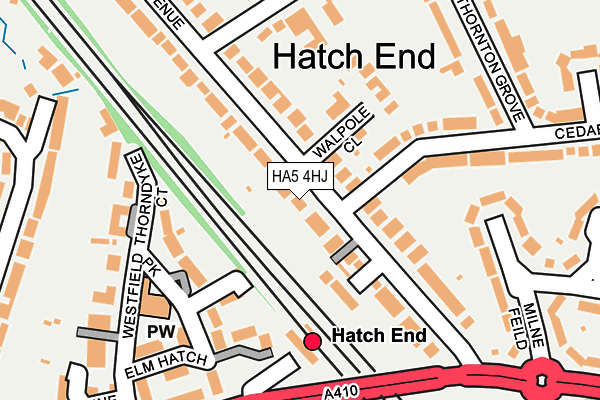 HA5 4HJ map - OS OpenMap – Local (Ordnance Survey)