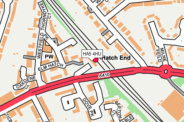 HA5 4HU map - OS OpenMap – Local (Ordnance Survey)