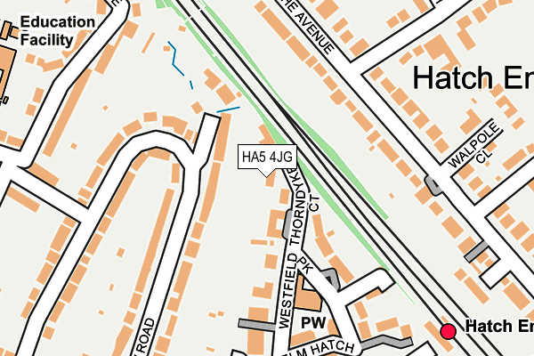 HA5 4JG map - OS OpenMap – Local (Ordnance Survey)