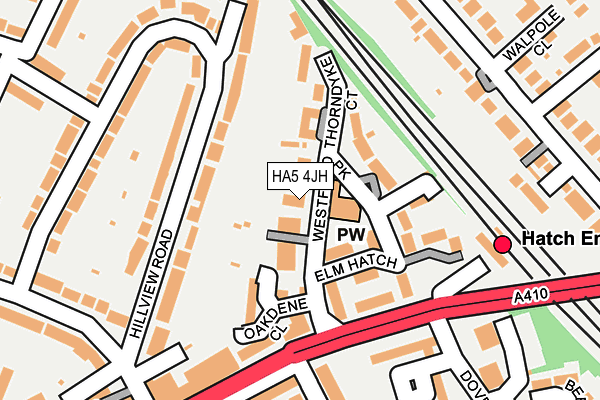 HA5 4JH map - OS OpenMap – Local (Ordnance Survey)