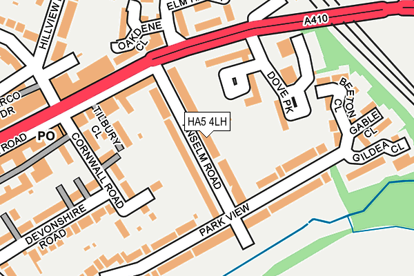 HA5 4LH map - OS OpenMap – Local (Ordnance Survey)