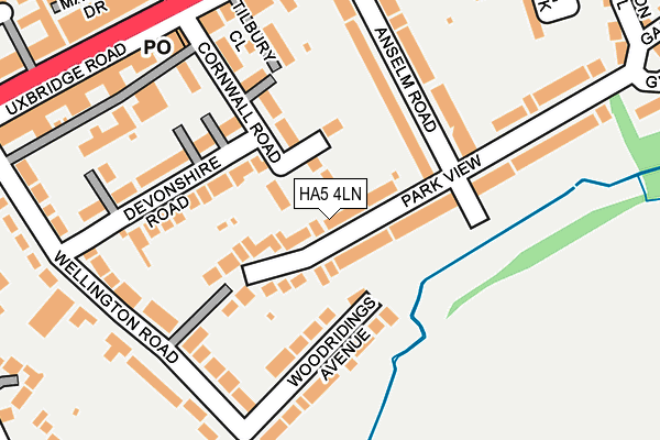 HA5 4LN map - OS OpenMap – Local (Ordnance Survey)