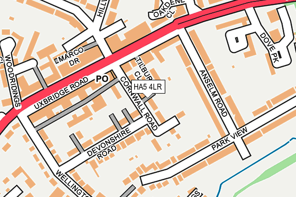 HA5 4LR map - OS OpenMap – Local (Ordnance Survey)
