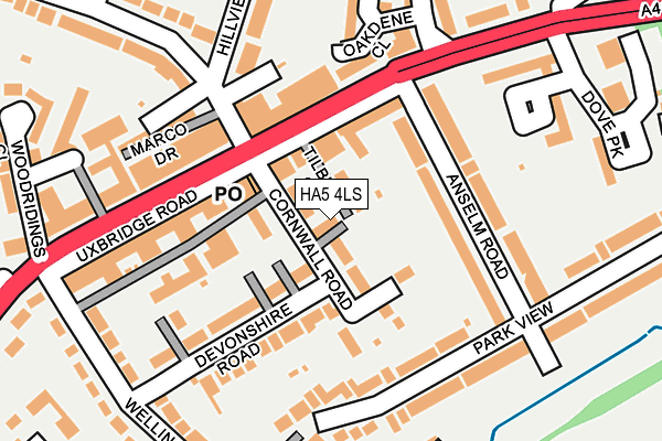 HA5 4LS map - OS OpenMap – Local (Ordnance Survey)