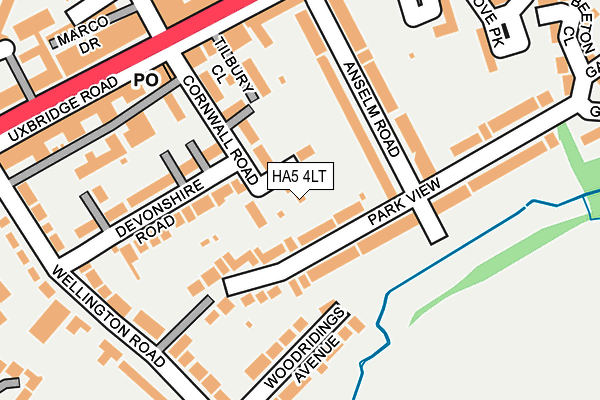 HA5 4LT map - OS OpenMap – Local (Ordnance Survey)