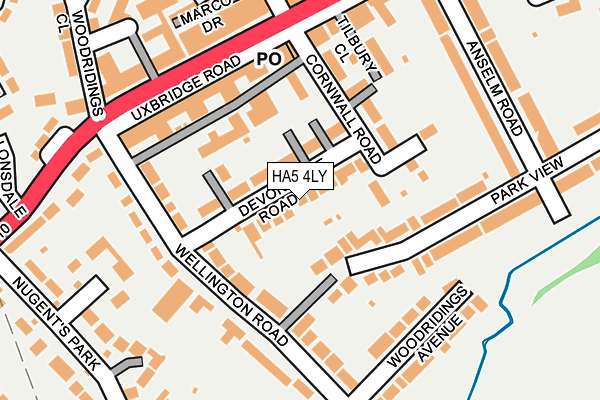 HA5 4LY map - OS OpenMap – Local (Ordnance Survey)