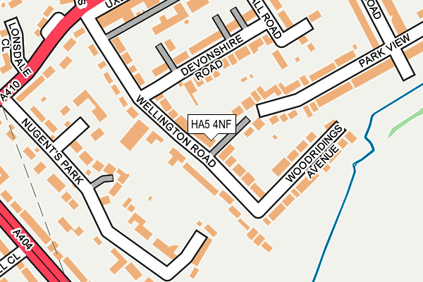 HA5 4NF map - OS OpenMap – Local (Ordnance Survey)