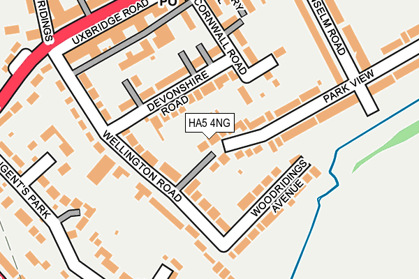 HA5 4NG map - OS OpenMap – Local (Ordnance Survey)