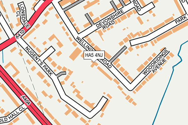 HA5 4NJ map - OS OpenMap – Local (Ordnance Survey)