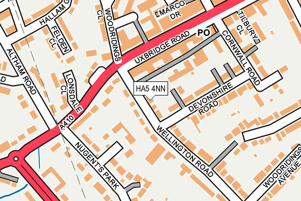 HA5 4NN map - OS OpenMap – Local (Ordnance Survey)