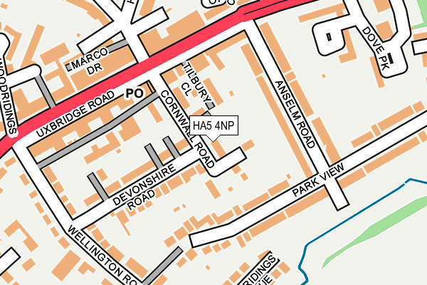 HA5 4NP map - OS OpenMap – Local (Ordnance Survey)