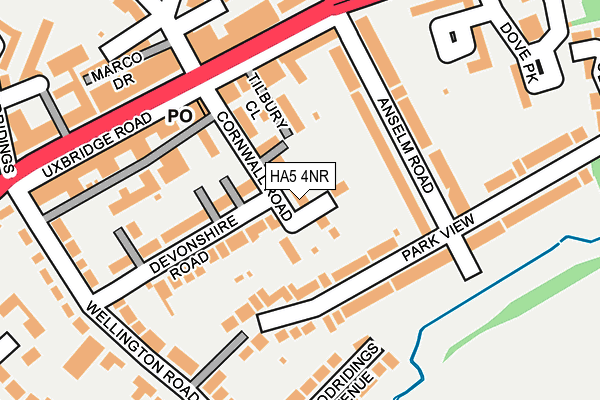 HA5 4NR map - OS OpenMap – Local (Ordnance Survey)