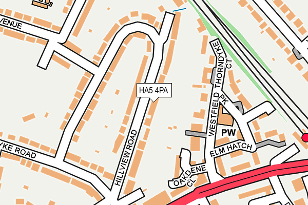 HA5 4PA map - OS OpenMap – Local (Ordnance Survey)