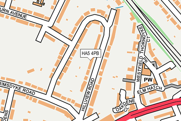 HA5 4PB map - OS OpenMap – Local (Ordnance Survey)