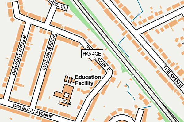 HA5 4QE map - OS OpenMap – Local (Ordnance Survey)