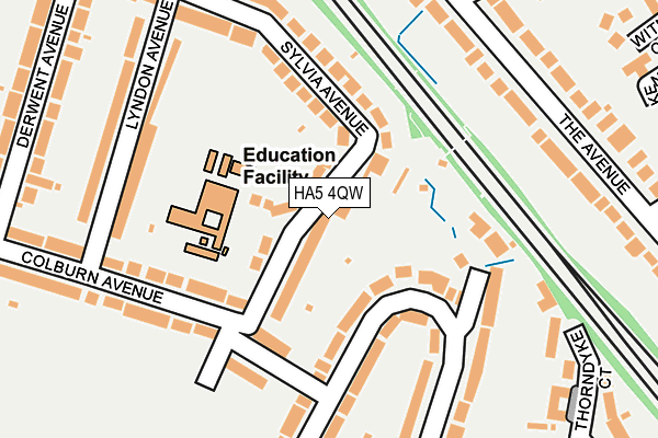 HA5 4QW map - OS OpenMap – Local (Ordnance Survey)