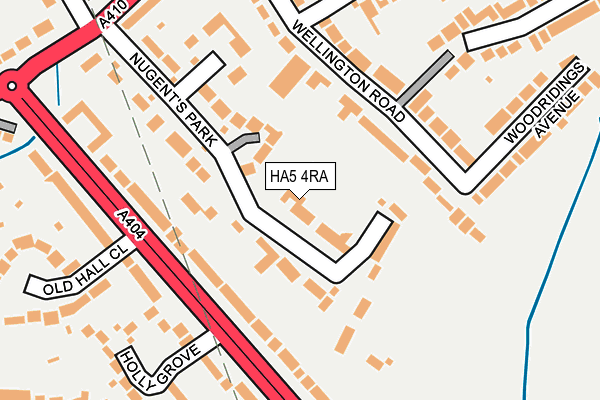 HA5 4RA map - OS OpenMap – Local (Ordnance Survey)