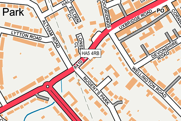HA5 4RB map - OS OpenMap – Local (Ordnance Survey)