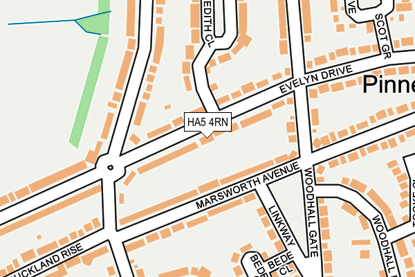 HA5 4RN map - OS OpenMap – Local (Ordnance Survey)