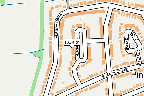 HA5 4RP map - OS OpenMap – Local (Ordnance Survey)