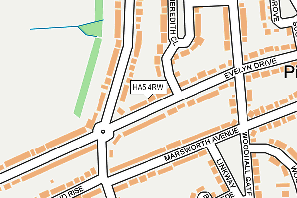 HA5 4RW map - OS OpenMap – Local (Ordnance Survey)