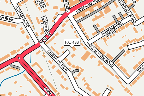 HA5 4SB map - OS OpenMap – Local (Ordnance Survey)