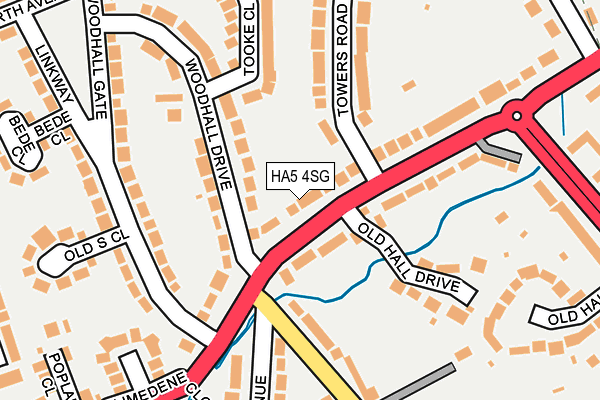 HA5 4SG map - OS OpenMap – Local (Ordnance Survey)