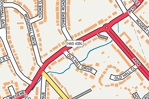 HA5 4SN map - OS OpenMap – Local (Ordnance Survey)