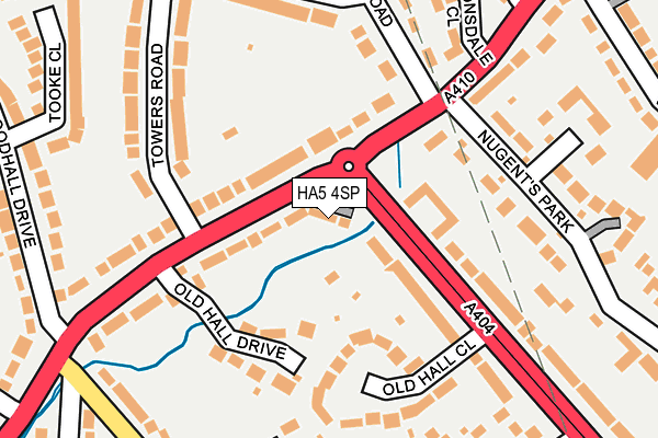 HA5 4SP map - OS OpenMap – Local (Ordnance Survey)