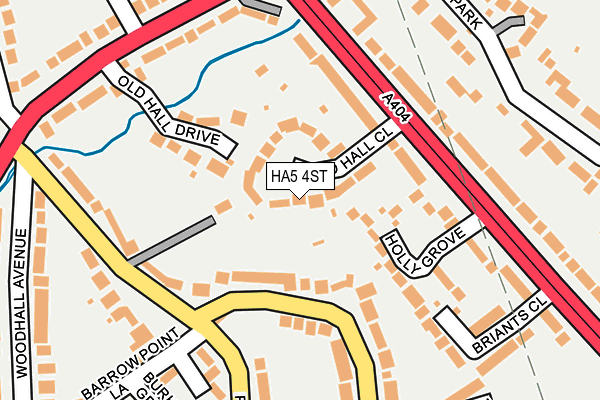 HA5 4ST map - OS OpenMap – Local (Ordnance Survey)