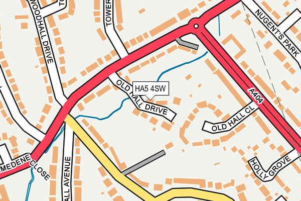 HA5 4SW map - OS OpenMap – Local (Ordnance Survey)