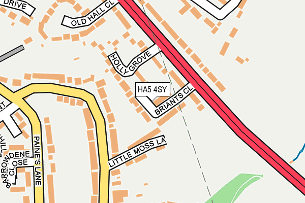 HA5 4SY map - OS OpenMap – Local (Ordnance Survey)