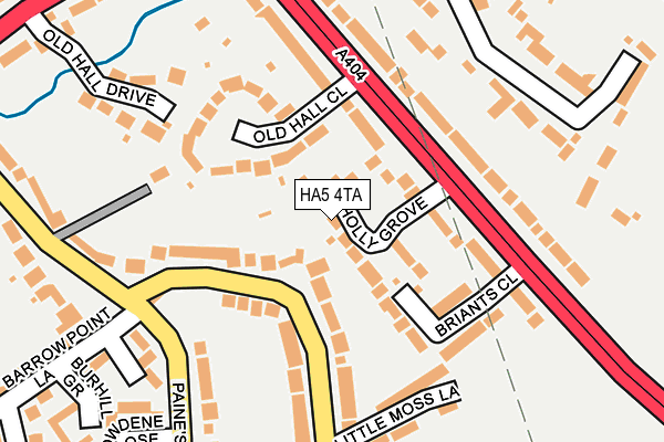 HA5 4TA map - OS OpenMap – Local (Ordnance Survey)