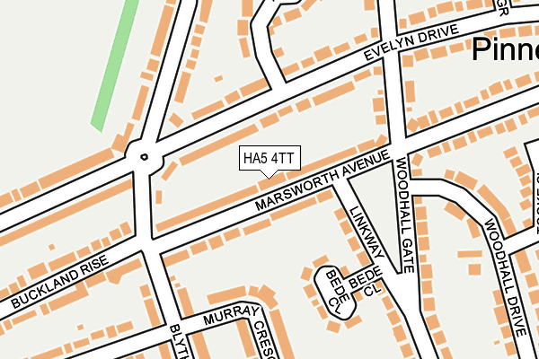HA5 4TT map - OS OpenMap – Local (Ordnance Survey)