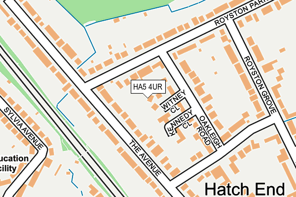 HA5 4UR map - OS OpenMap – Local (Ordnance Survey)