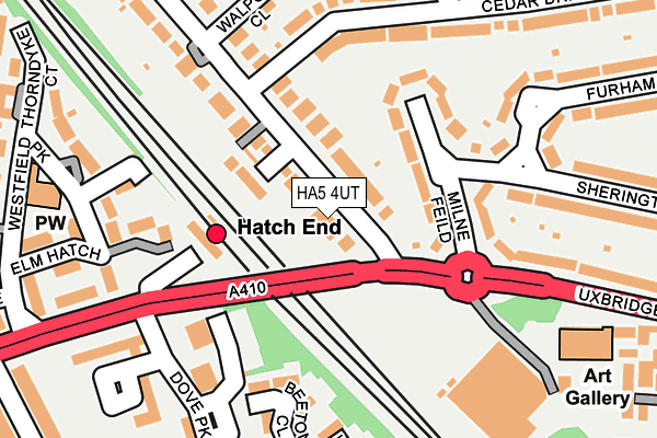 HA5 4UT map - OS OpenMap – Local (Ordnance Survey)