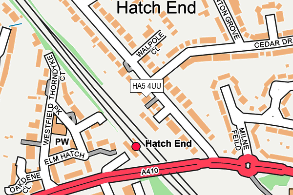 HA5 4UU map - OS OpenMap – Local (Ordnance Survey)