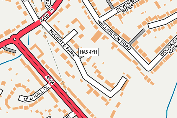 HA5 4YH map - OS OpenMap – Local (Ordnance Survey)