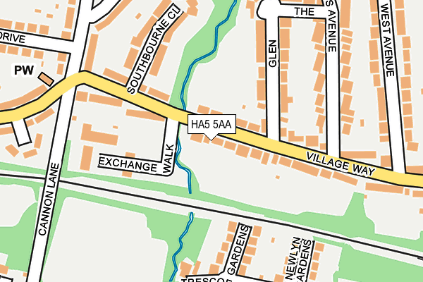 HA5 5AA map - OS OpenMap – Local (Ordnance Survey)