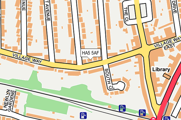 HA5 5AF map - OS OpenMap – Local (Ordnance Survey)