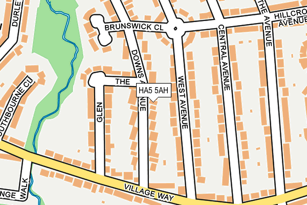 HA5 5AH map - OS OpenMap – Local (Ordnance Survey)