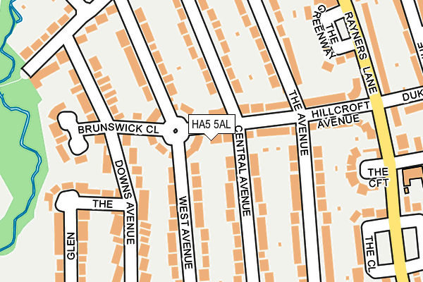 HA5 5AL map - OS OpenMap – Local (Ordnance Survey)