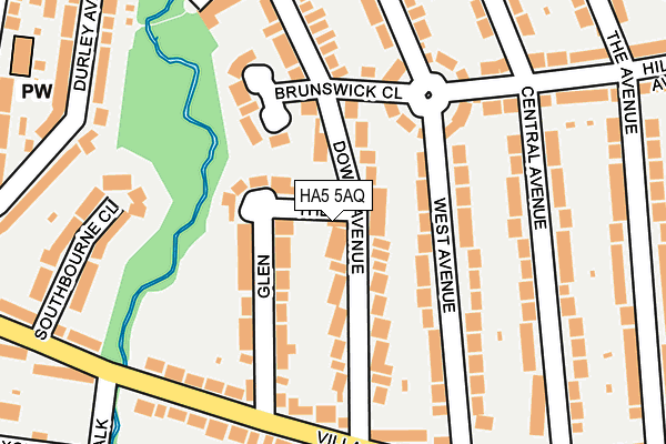 HA5 5AQ map - OS OpenMap – Local (Ordnance Survey)