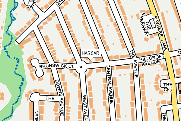HA5 5AR map - OS OpenMap – Local (Ordnance Survey)