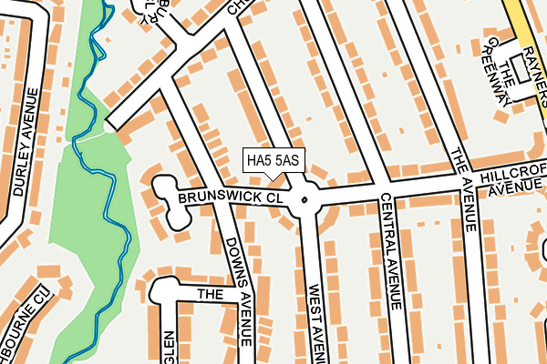 HA5 5AS map - OS OpenMap – Local (Ordnance Survey)