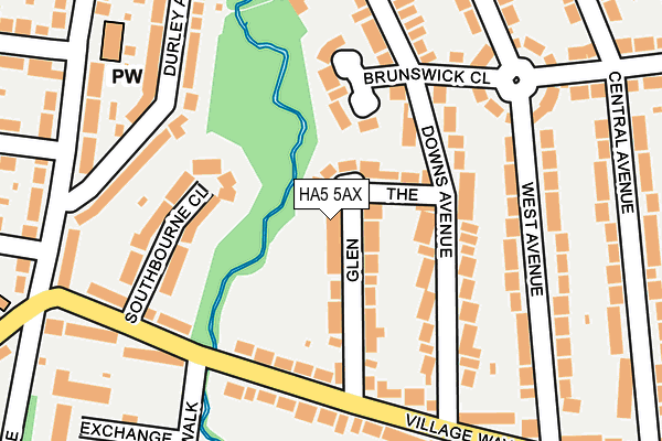 HA5 5AX map - OS OpenMap – Local (Ordnance Survey)