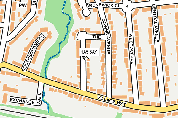HA5 5AY map - OS OpenMap – Local (Ordnance Survey)