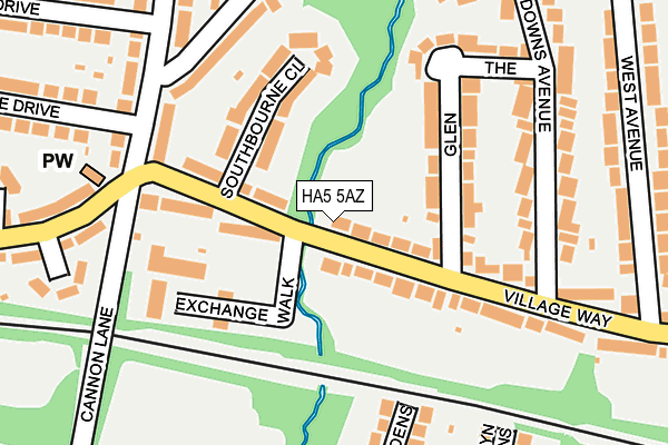 HA5 5AZ map - OS OpenMap – Local (Ordnance Survey)