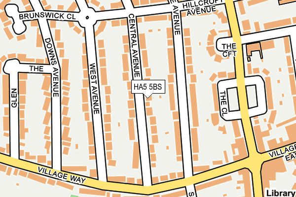 HA5 5BS map - OS OpenMap – Local (Ordnance Survey)