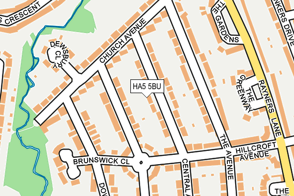 HA5 5BU map - OS OpenMap – Local (Ordnance Survey)